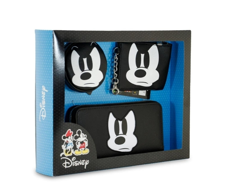 Conjunto Carteira + Porta Moedas + Porta Documentos com Corrente Adaptável - Angry Mickey
