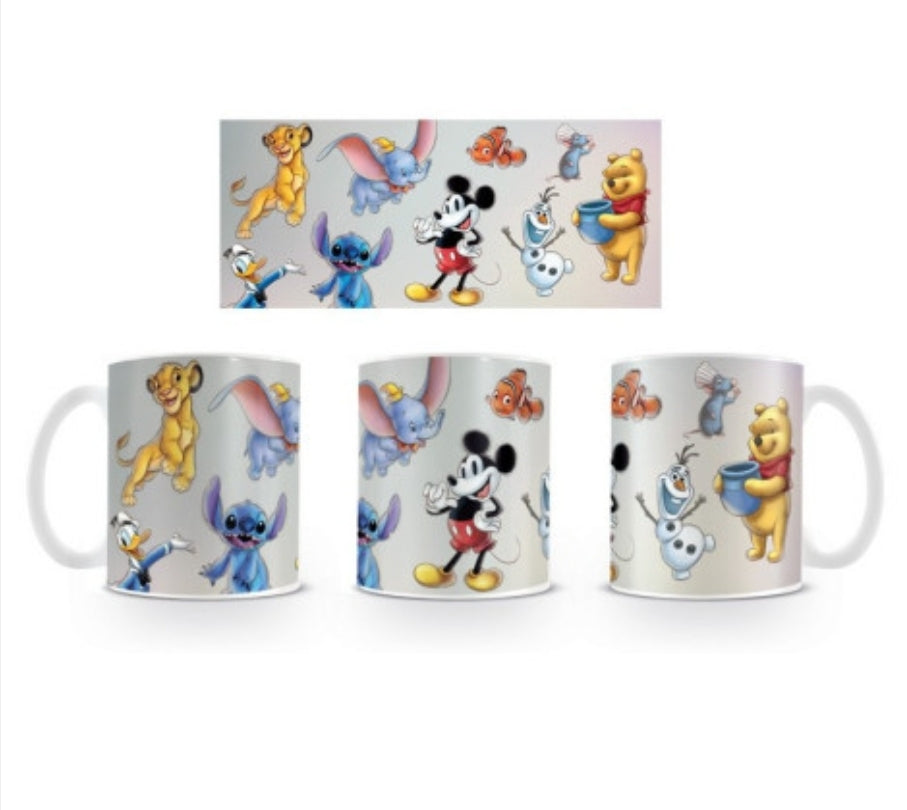 Caneca Comemorativa 100 Anos Disney 315ml - Várias Personagens Disney