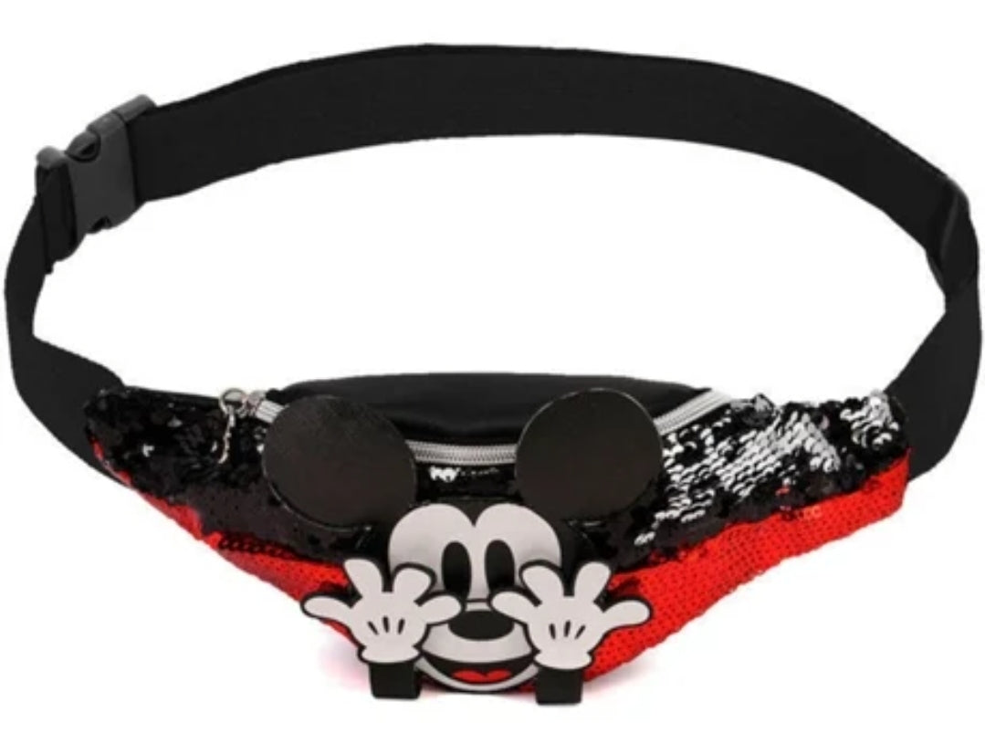 Bolsa Cintura com Lantejoulas Mickey