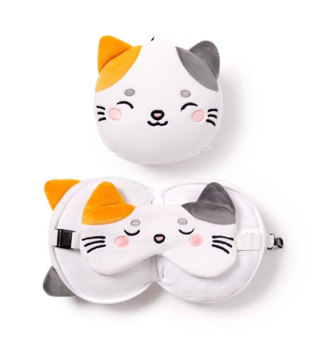 Almofada de Viagem e Máscara para Dormir - Lola a Gata