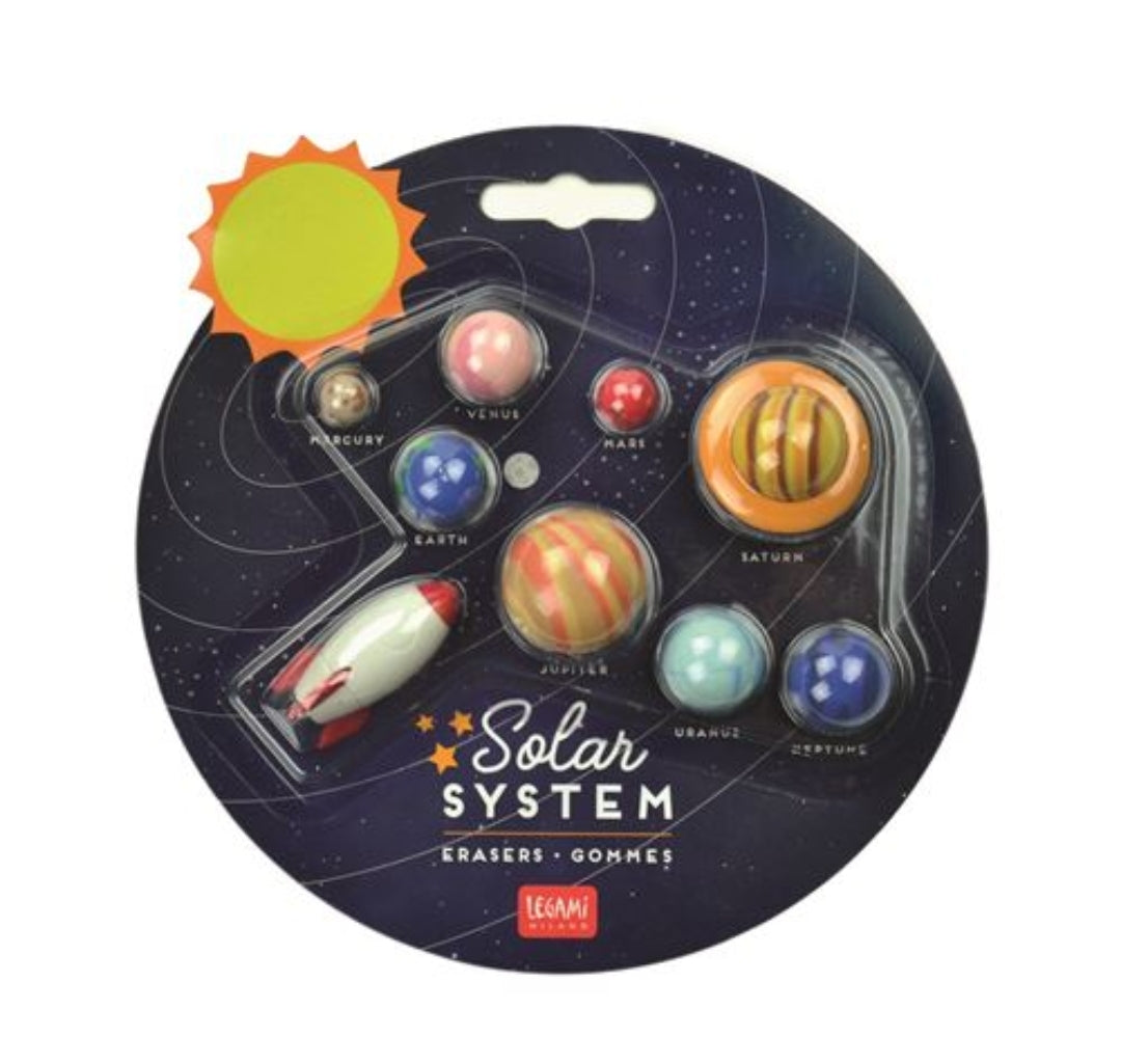 Conjunto 9 Borrachas Sistema Solar