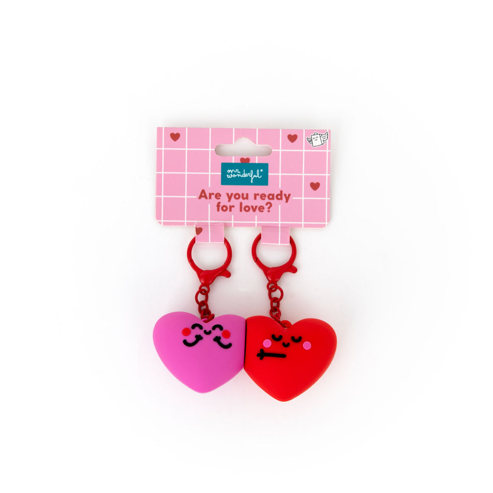 Conjunto 2 Porta Chaves Corações com Íman Mr.Wonderful