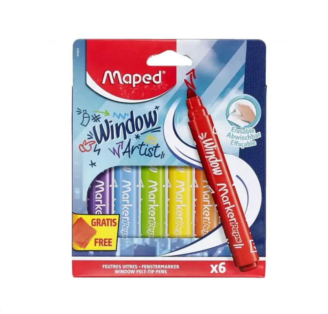 6 Marcadores para Vidro