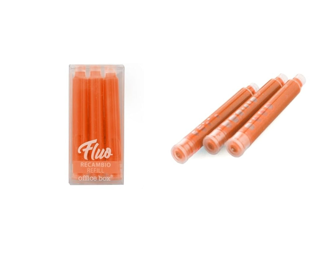 Conjunto 3 Recargas Laranja para Sublinhadores Office Box