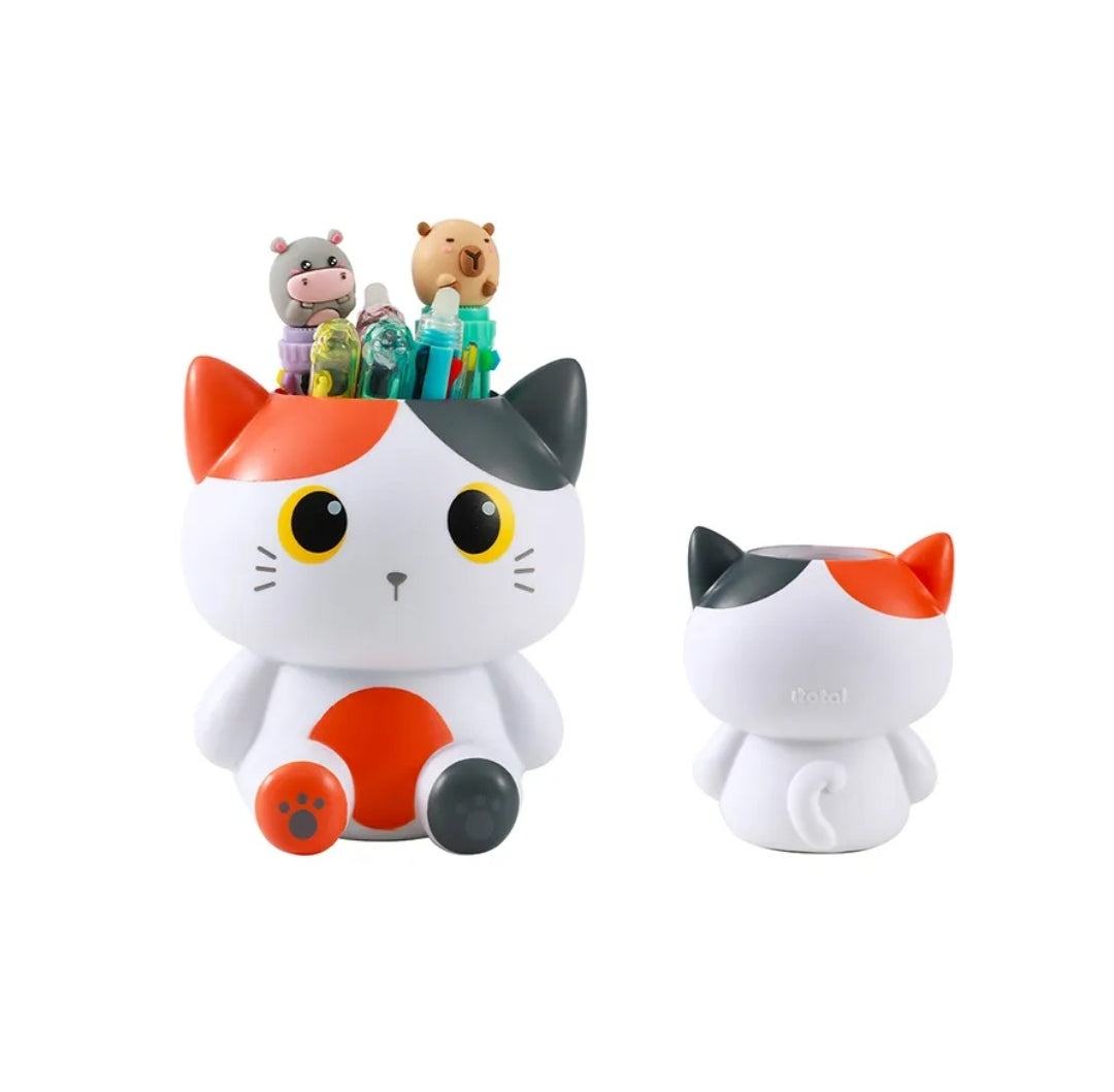 Copo de Secretária Gato Malhado 3D