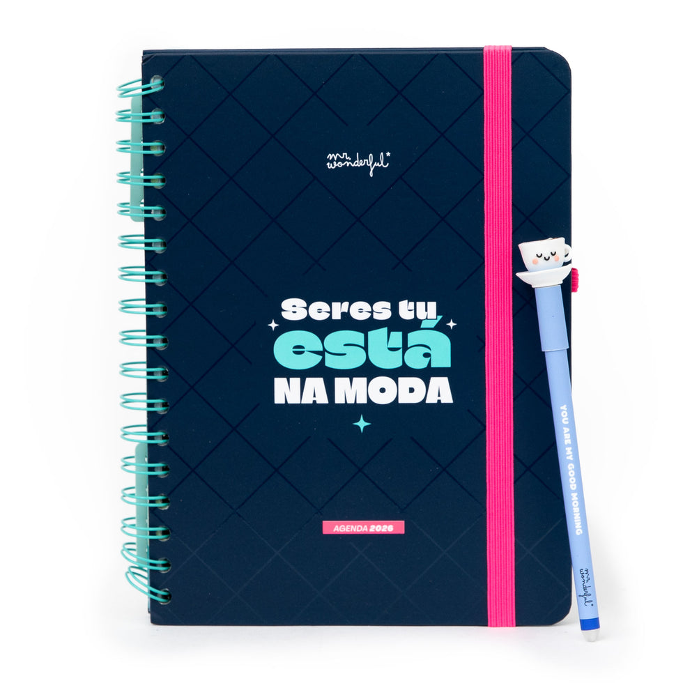 Agenda Semanal Mr.Wonderful 2026 - Seres tu está na moda - Com Caneta Exclusiva