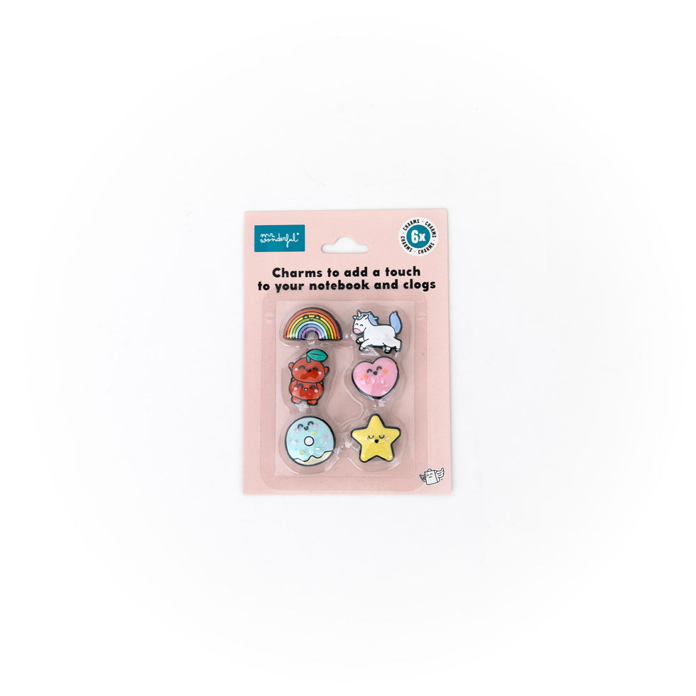 Conjunto 6 Pins para Caderno e Crocs - Mr.Wonderful