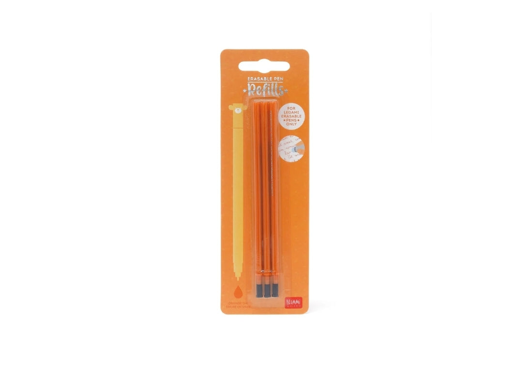 Recarga para Caneta que Apaga Legami Laranja -Set de 3 Unidades