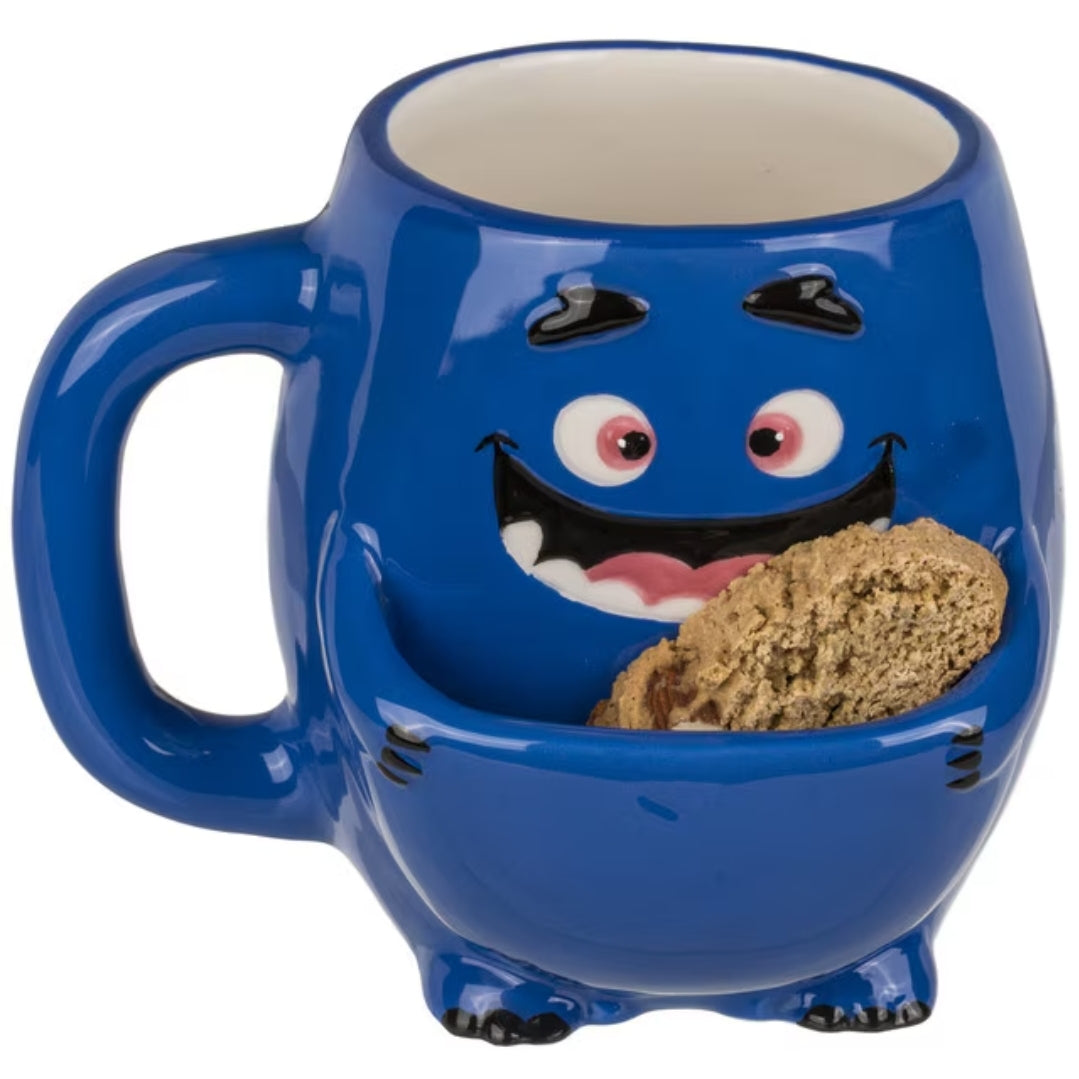 Caneca com Porta Bolachas Azul