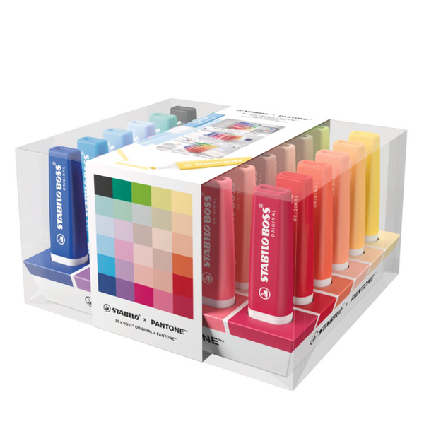 Expositor de 30 Sublinhadores Stabilo & Pantone Edição Limitada