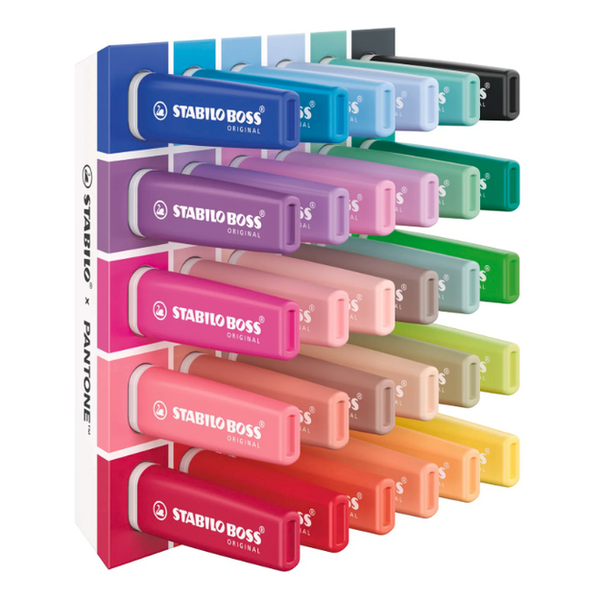 Expositor de 30 Sublinhadores Stabilo & Pantone Edição Limitada