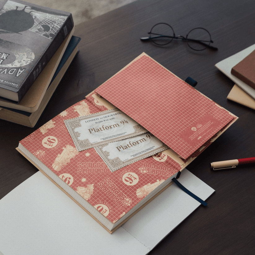 Caderno A5 Premium com Caneta Plataforma Harry Potter