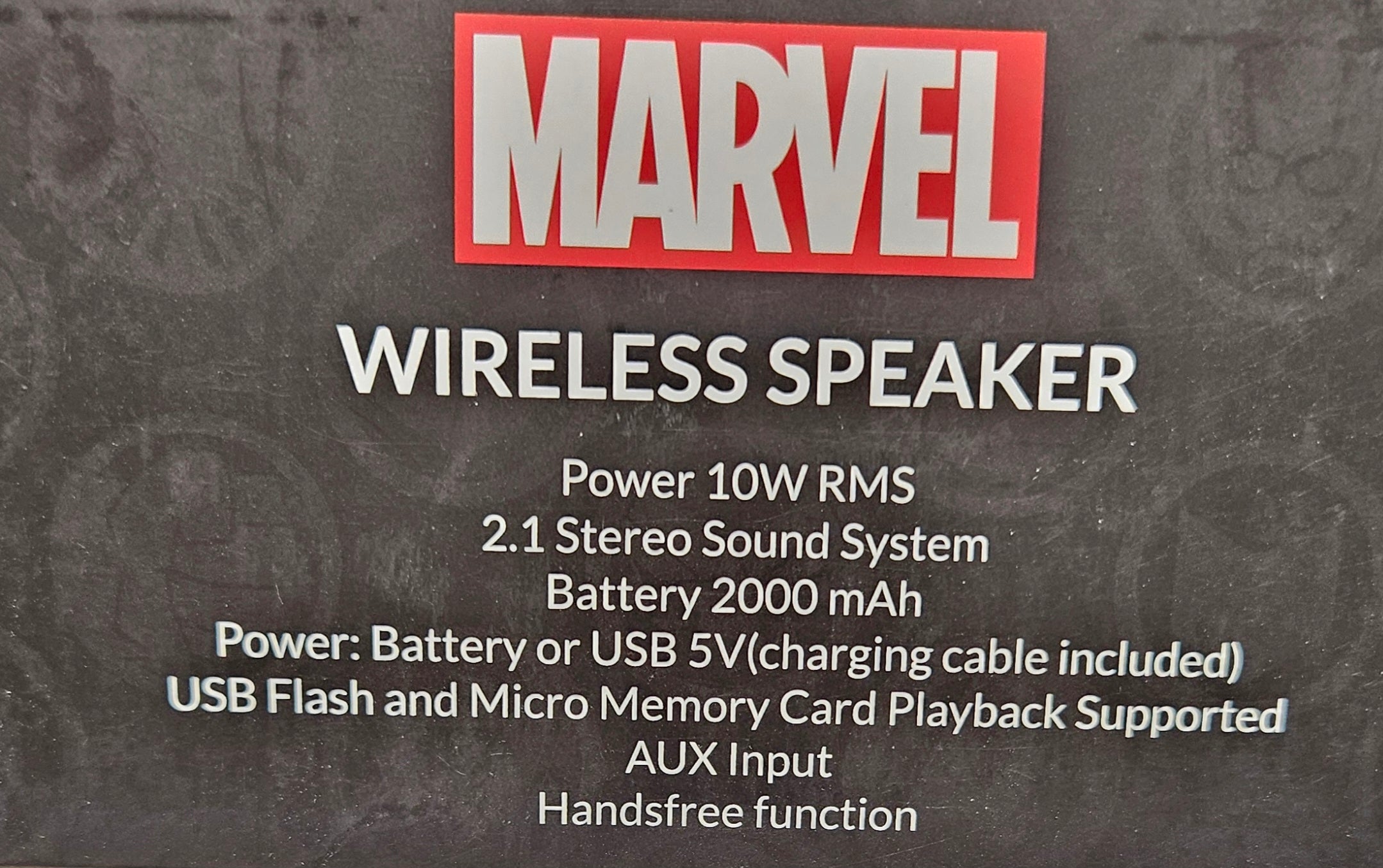 Coluna Portátil Wireless Marvel