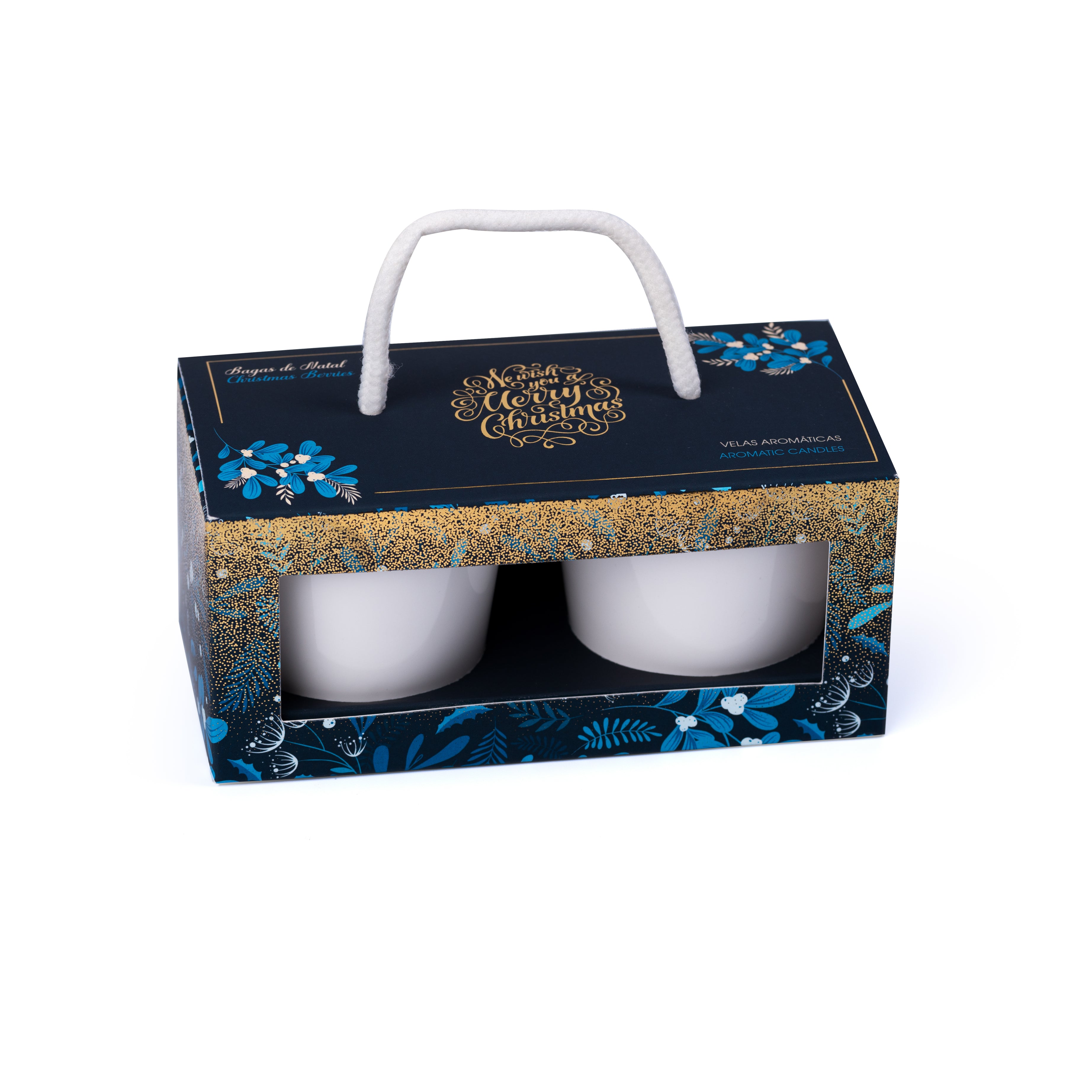 Conjunto 2 Velas Bagas de Natal