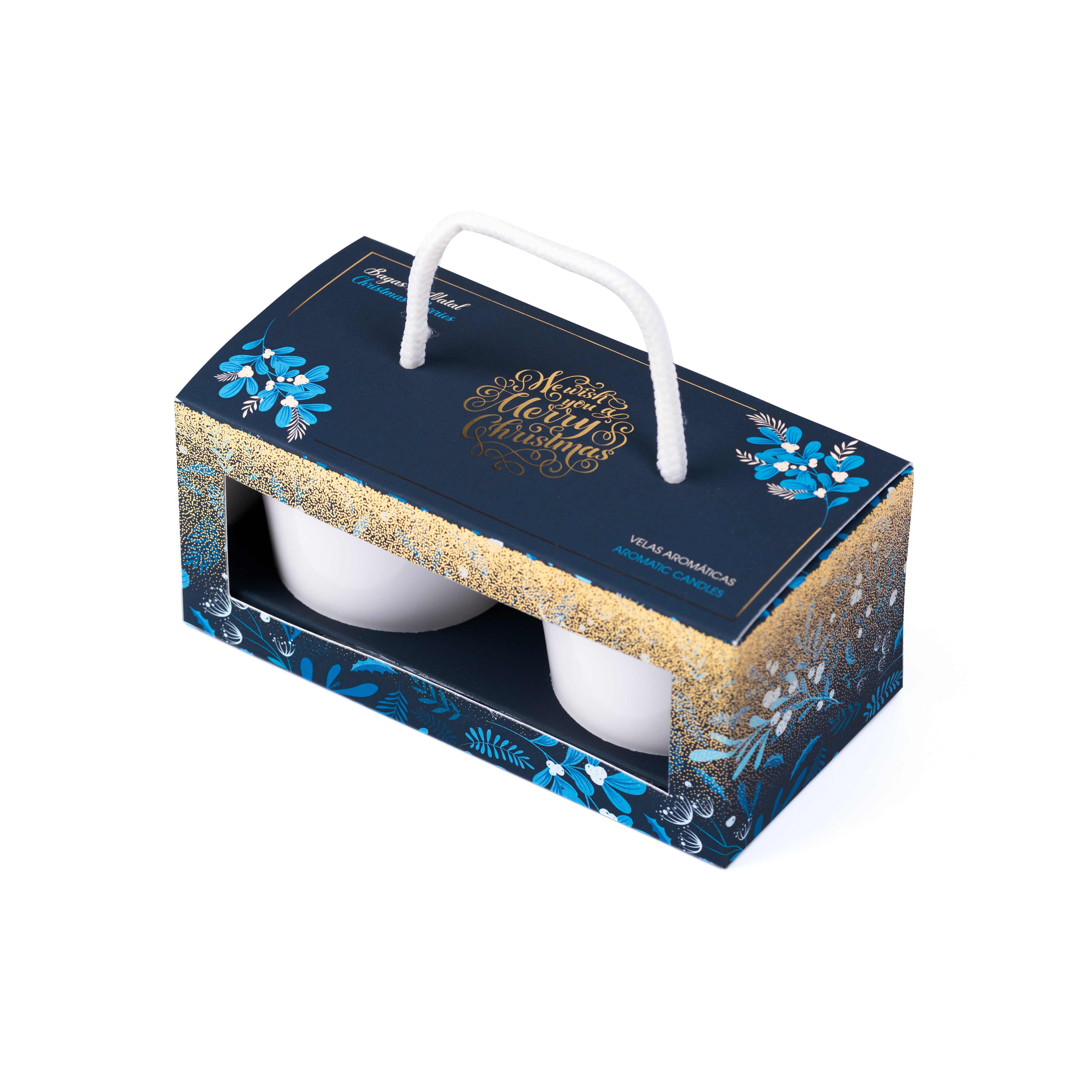 Conjunto 2 Velas Bagas de Natal