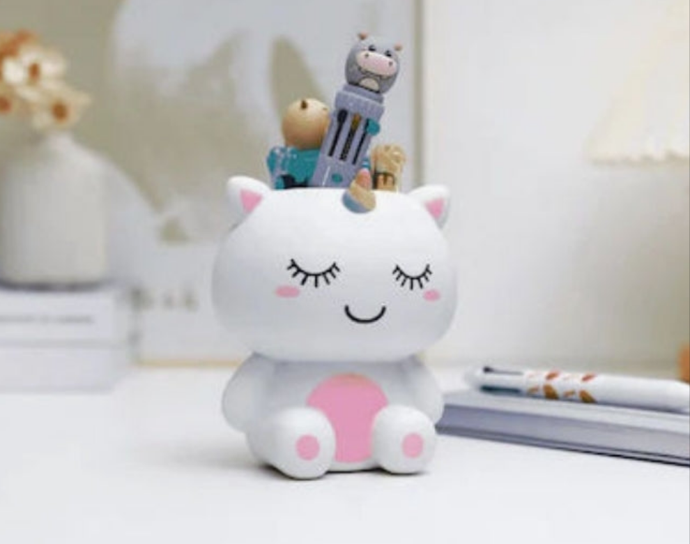 Copo de Secretária Unicórnio 3D