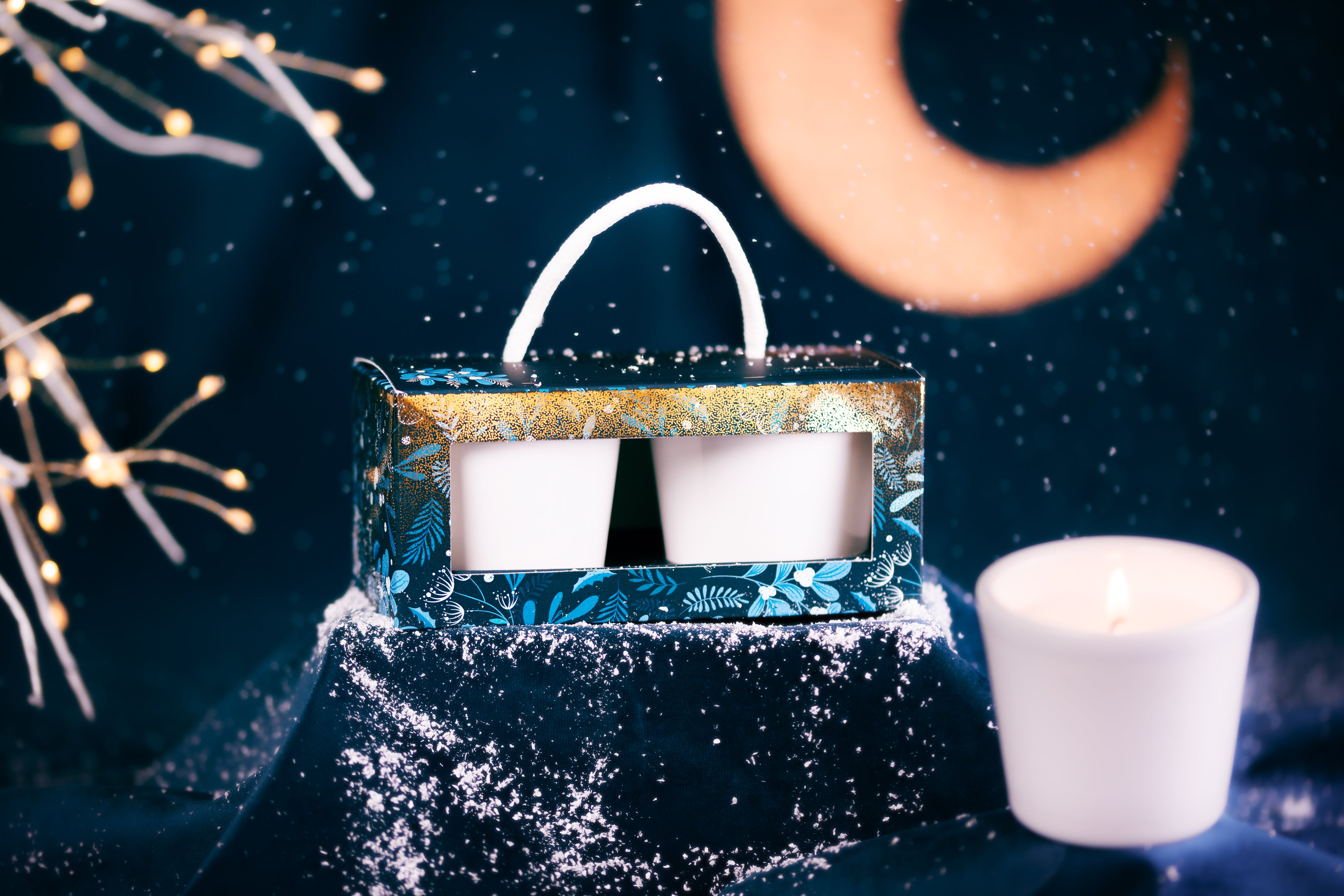 Conjunto 2 Velas Bagas de Natal