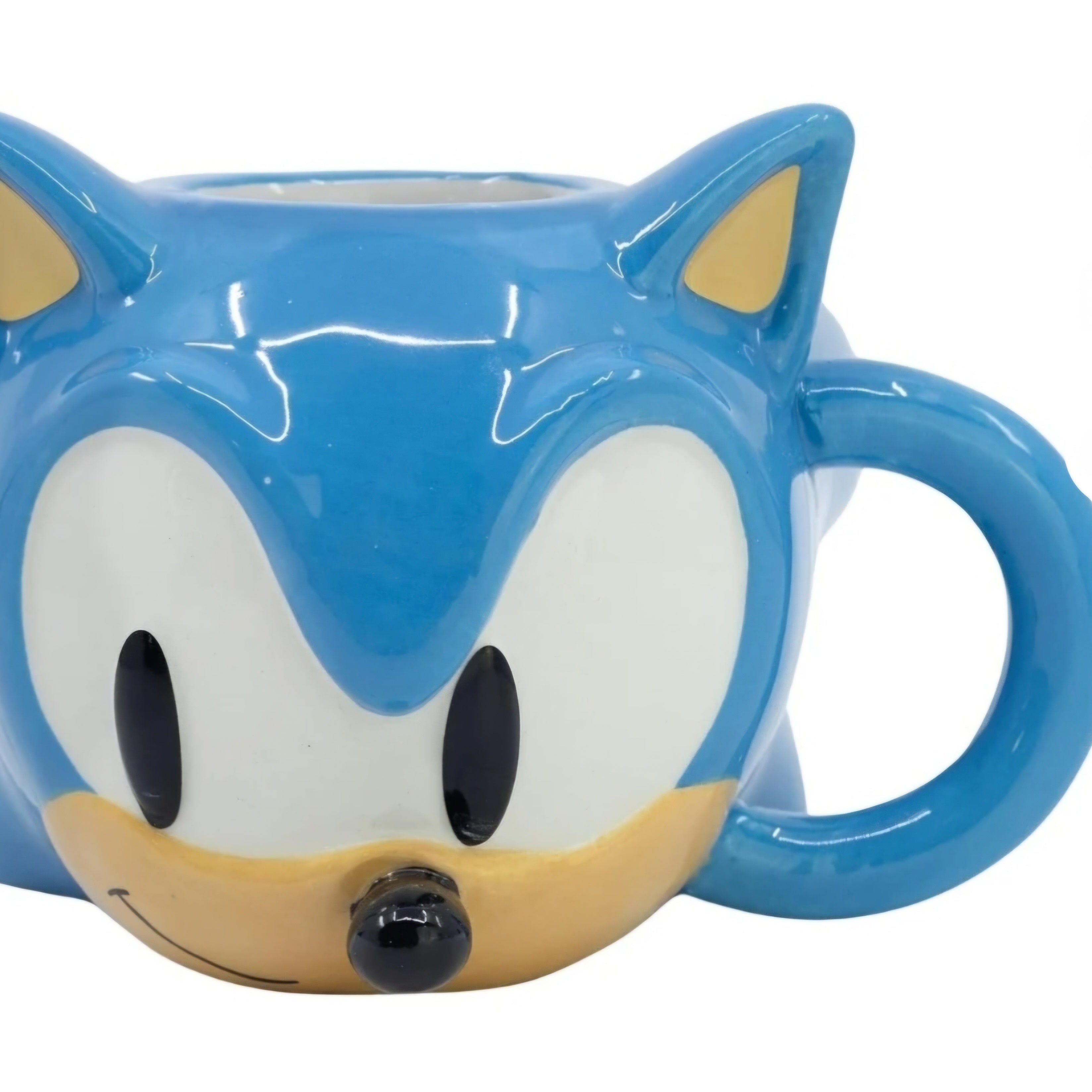 Caneca 3D Cabeça Sonic The Hedgehog 400 Ml