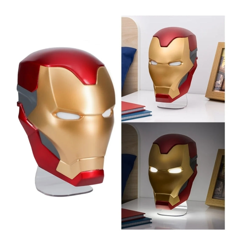 Lâmpada Máscara Homem de Ferro - Marvel com Suporte de Pé ou Parede
