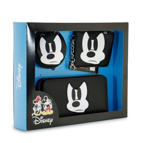 Conjunto Carteira + Porta Moedas + Porta Documentos com Corrente Adaptável - Angry Mickey