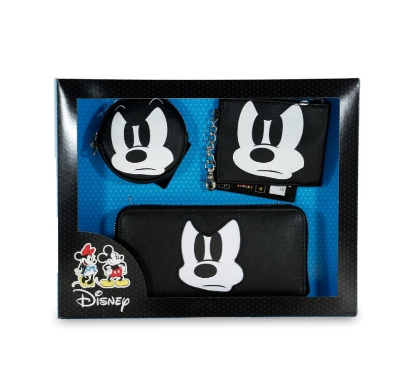 Conjunto Carteira + Porta Moedas + Porta Documentos com Corrente Adaptável - Angry Mickey
