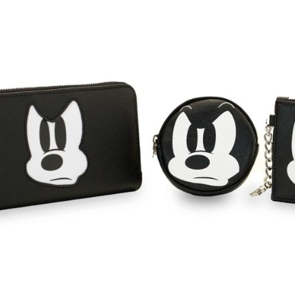 Conjunto Carteira + Porta Moedas + Porta Documentos com Corrente Adaptável - Angry Mickey