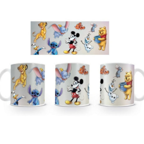 Caneca Comemorativa 100 Anos Disney 315ml - Várias Personagens Disney
