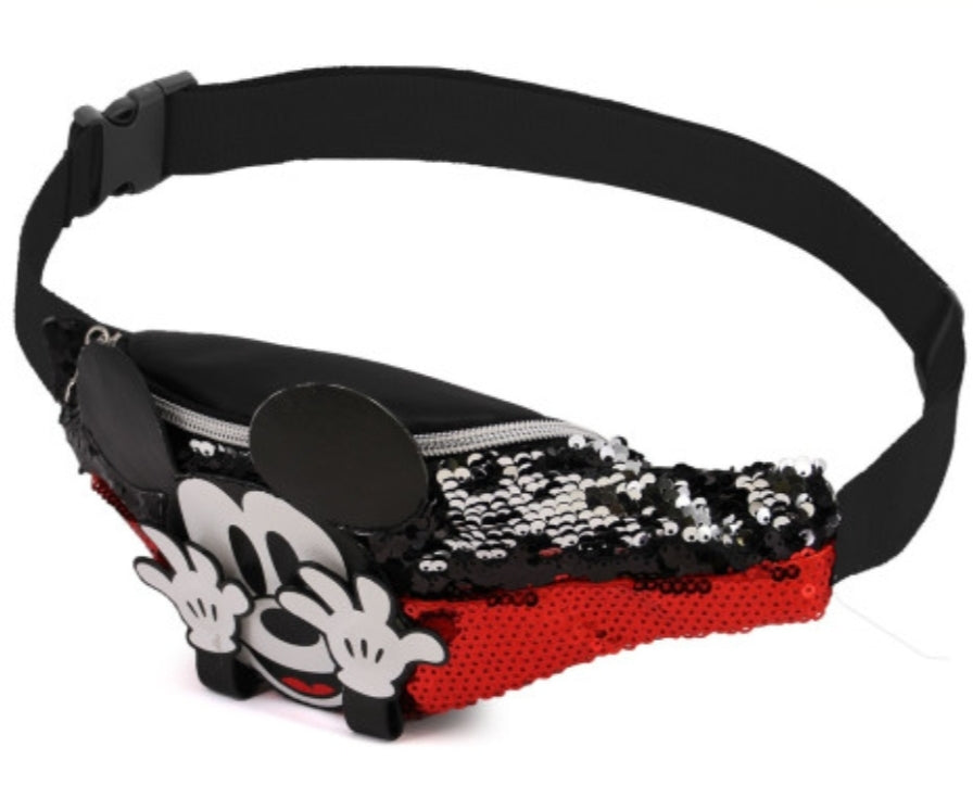 Bolsa Cintura com Lantejoulas Mickey