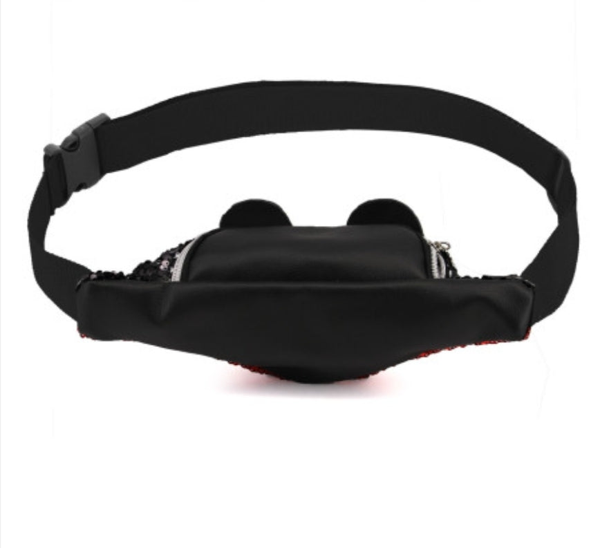 Bolsa Cintura com Lantejoulas Mickey