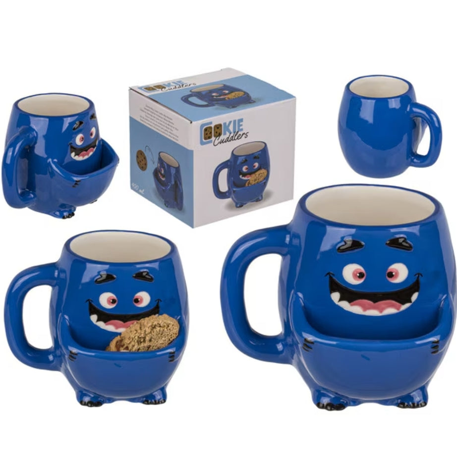 Caneca com Porta Bolachas Azul
