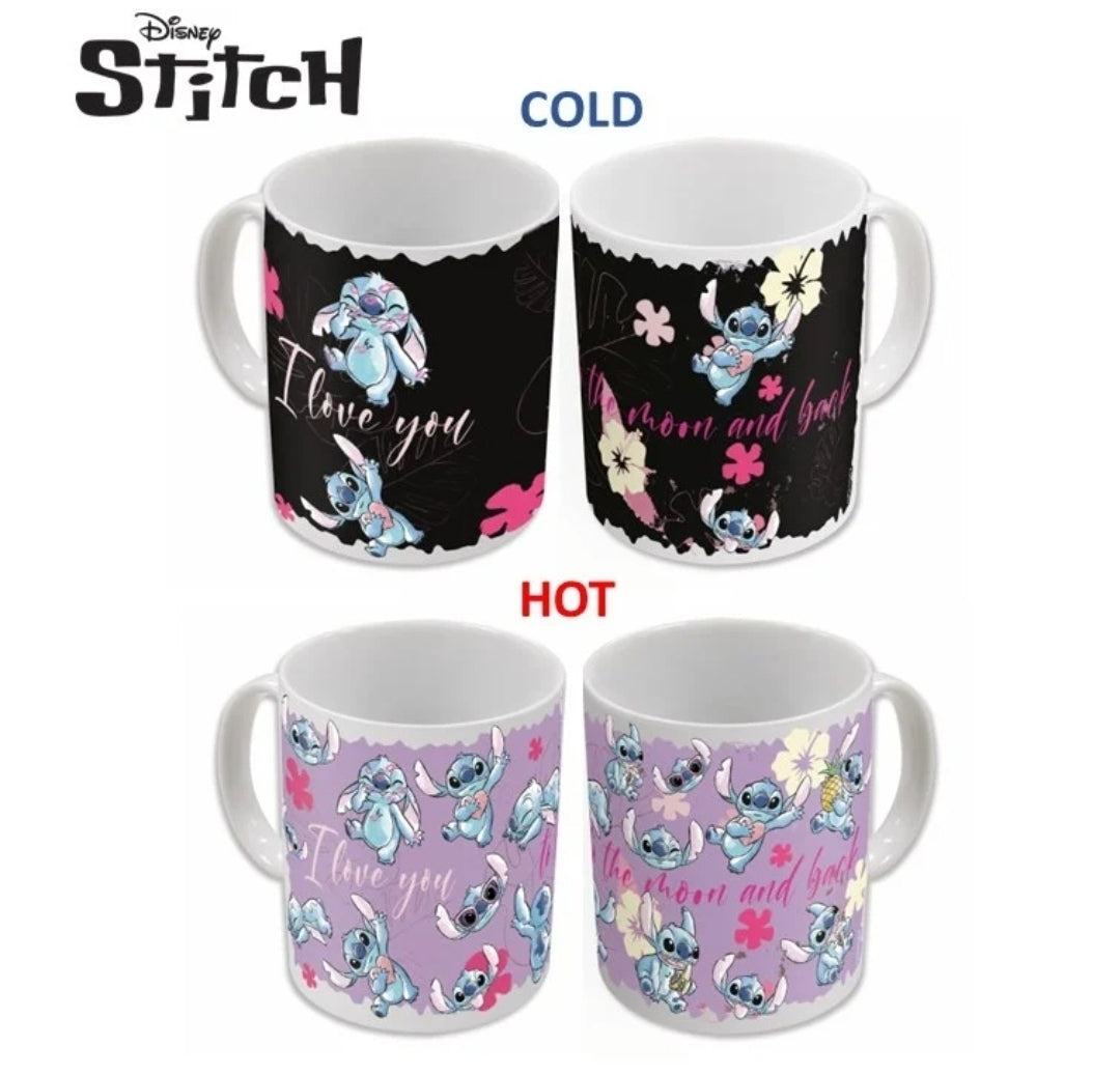 Caneca Stitch Troca Cor Com o Quente e Frio