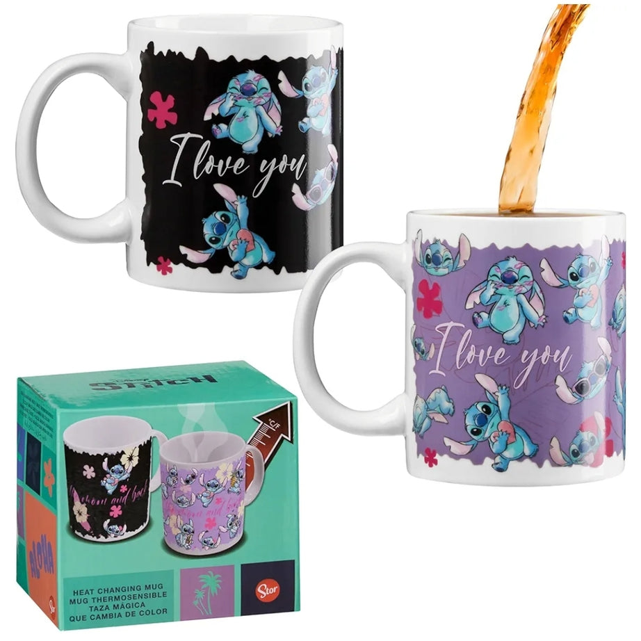 Caneca Stitch Troca Cor Com o Quente e Frio