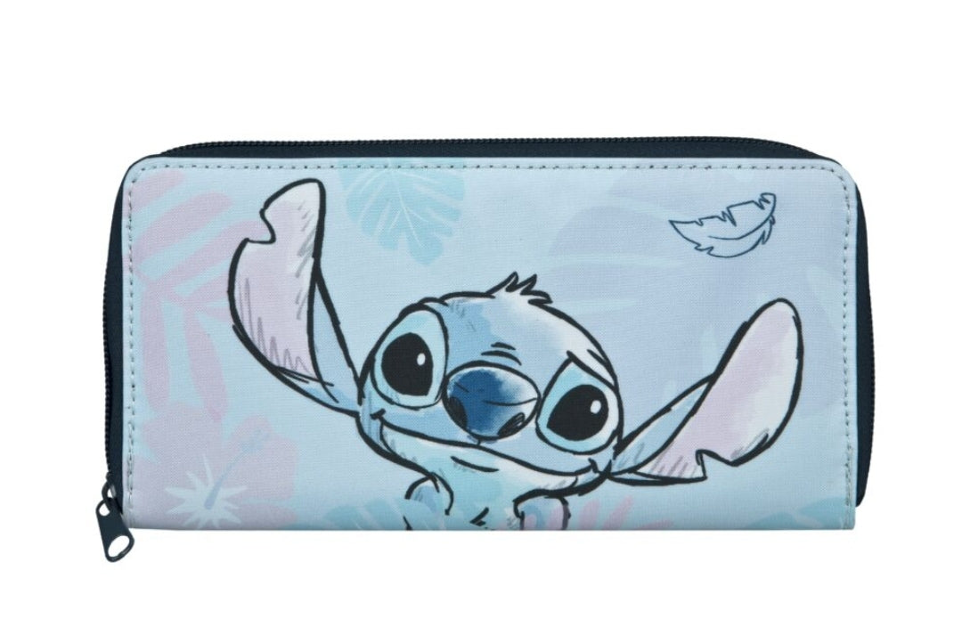 Carteira Porta Moedas Retangular Stitch com Divisórias