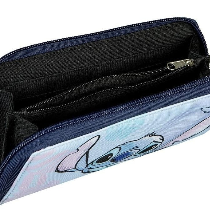 Carteira Porta Moedas Retangular Stitch com Divisórias