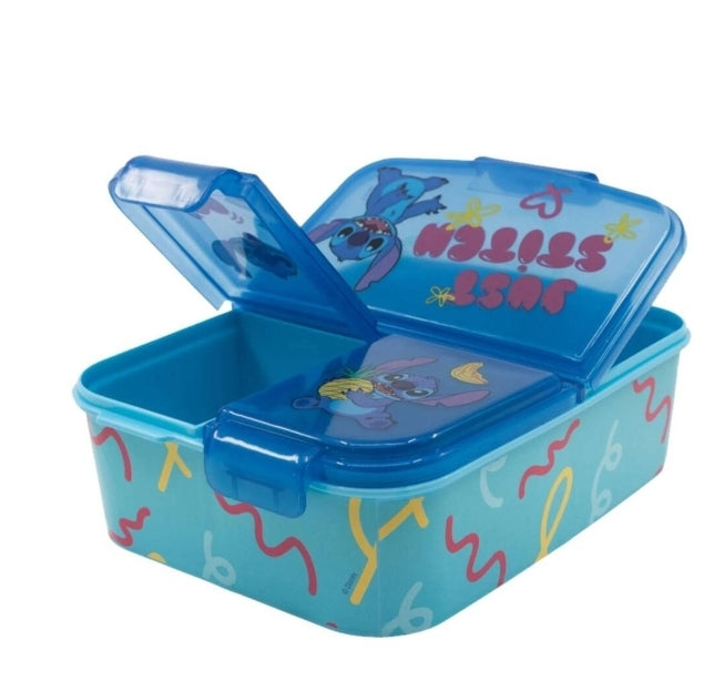 Caixa de Lanche com 3 Divisórias  Stitch