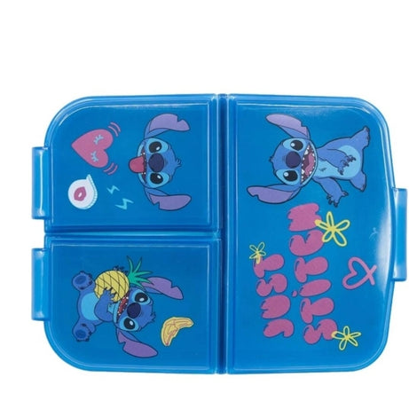 Caixa de Lanche com 3 Divisórias  Stitch