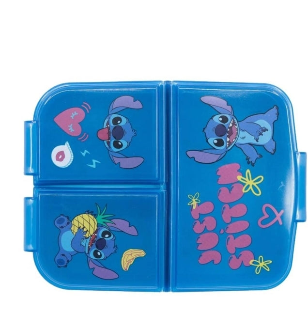 Caixa de Lanche com 3 Divisórias  Stitch