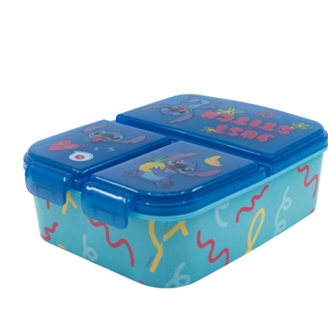 Caixa de Lanche com 3 Divisórias  Stitch