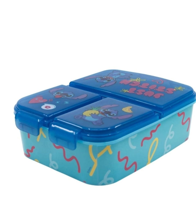 Caixa de Lanche com 3 Divisórias  Stitch
