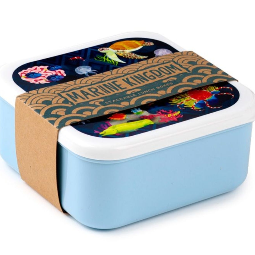 Conjunto 3 caixas de Lanche Reino Marinho