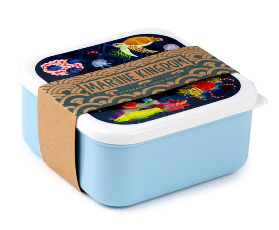 Conjunto 3 caixas de Lanche Reino Marinho