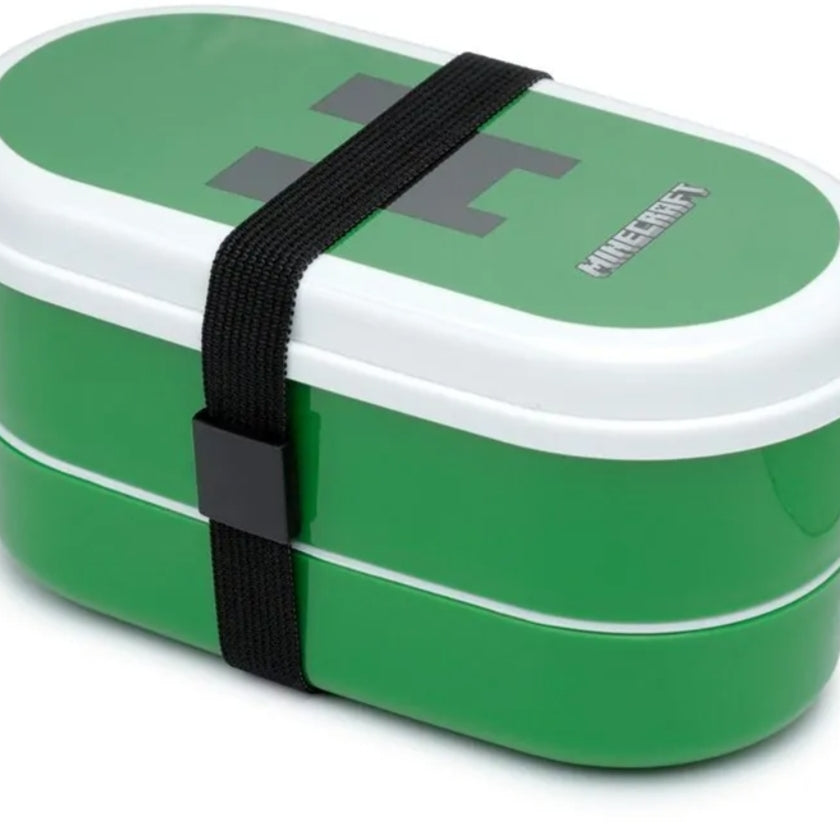 Caixa de Lanche com Divisórias e Talheres Minecraft