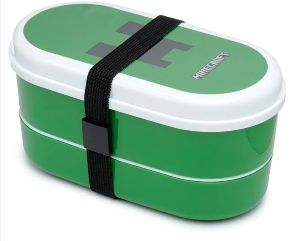 Caixa de Lanche com Divisórias e Talheres Minecraft