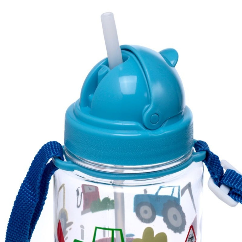 Garrafa com Palhinha e Fita - Tratores 450ml