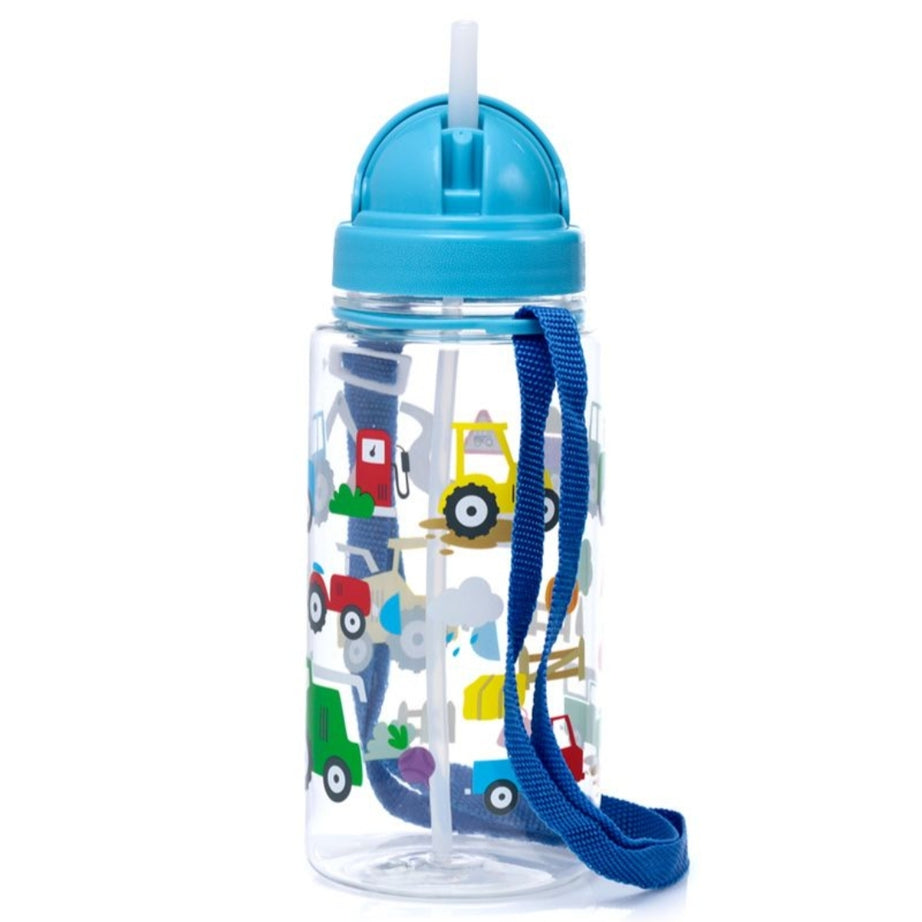 Garrafa com Palhinha e Fita - Tratores 450ml