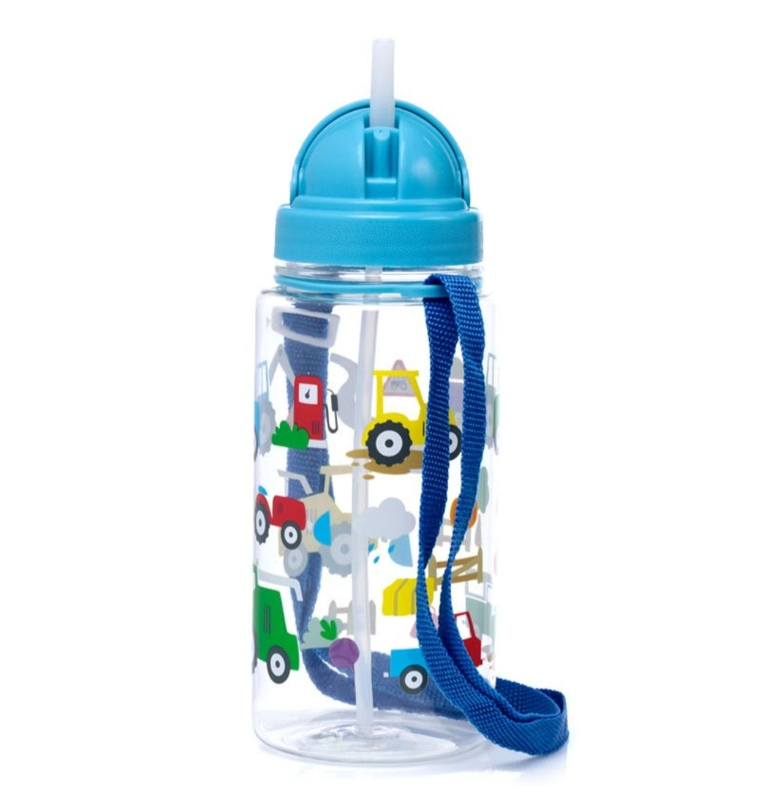 Garrafa com Palhinha e Fita - Tratores 450ml