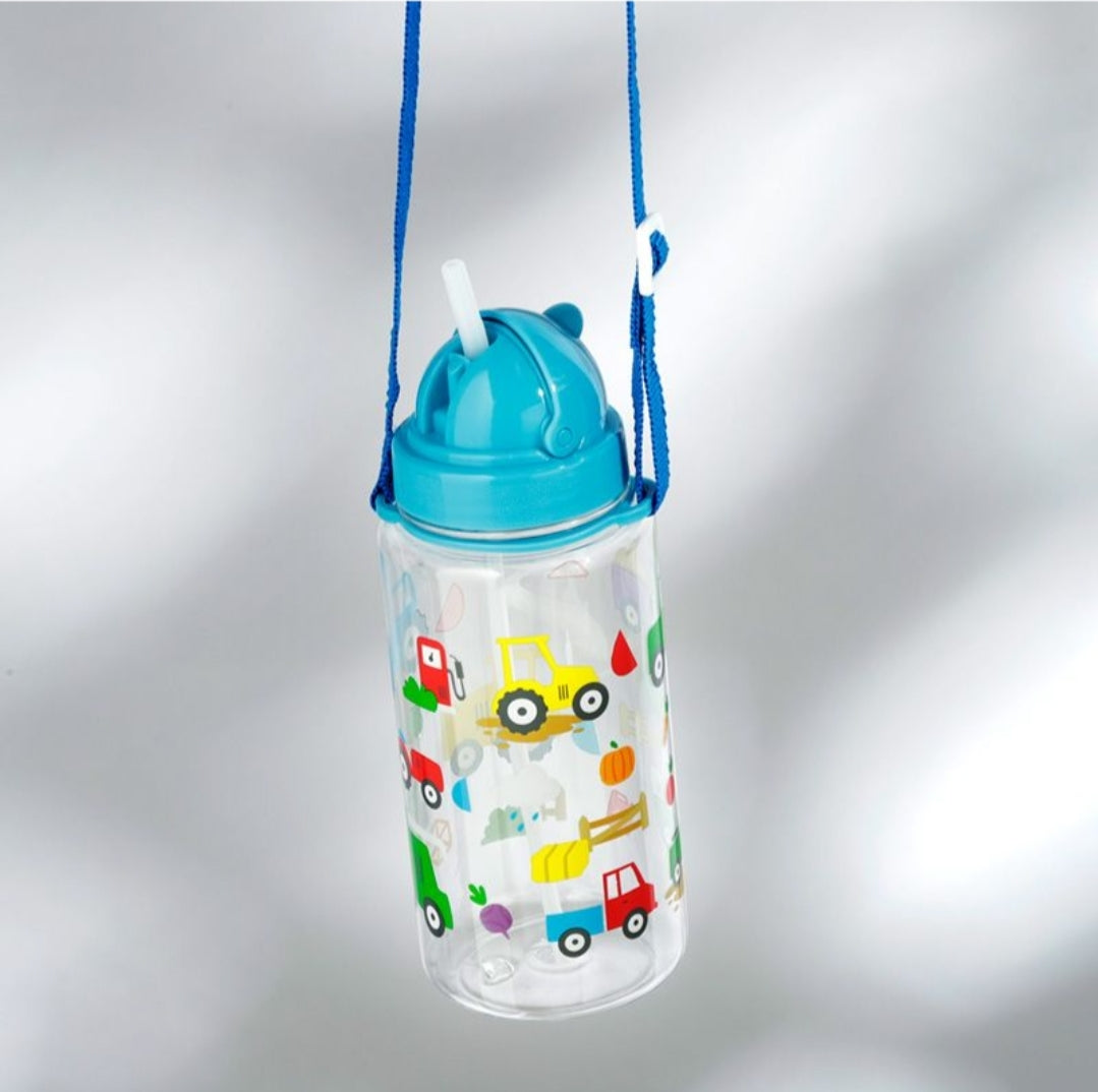 Garrafa com Palhinha e Fita - Tratores 450ml