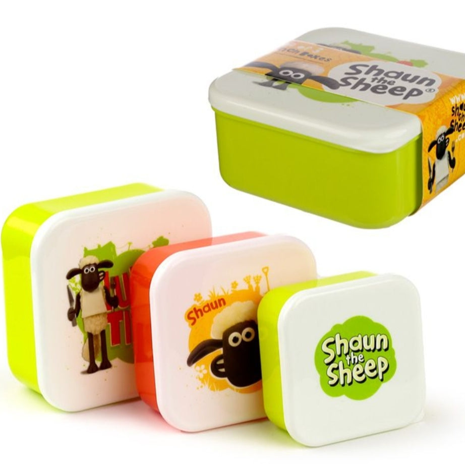 Conjunto 3 Caixas de Lanche Shaun The Sheep