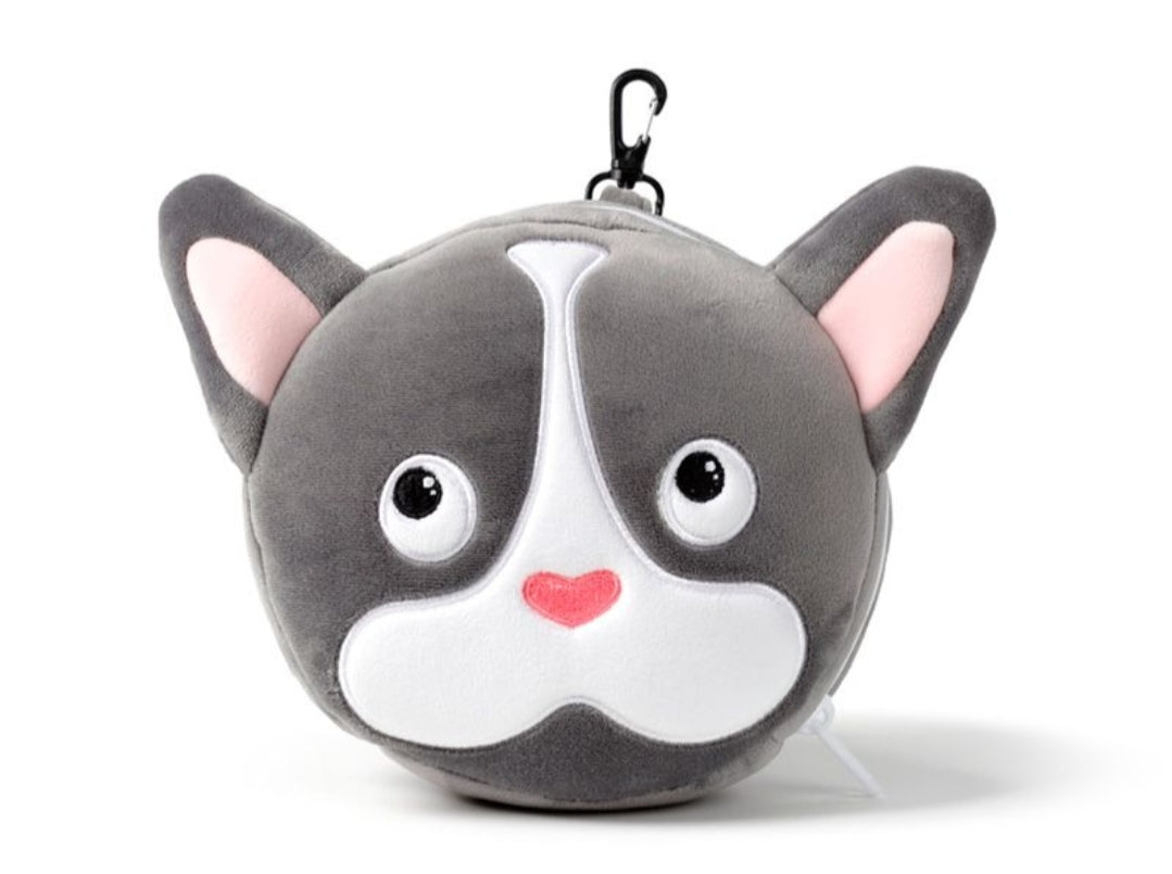 Almofada de Viagem e Máscara para Dormir - Bulldog Francês