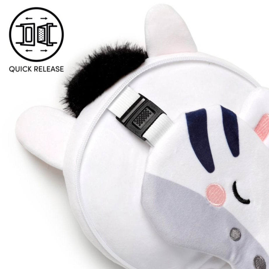 Almofada de Viagem e Máscara para Dormir - Zebra